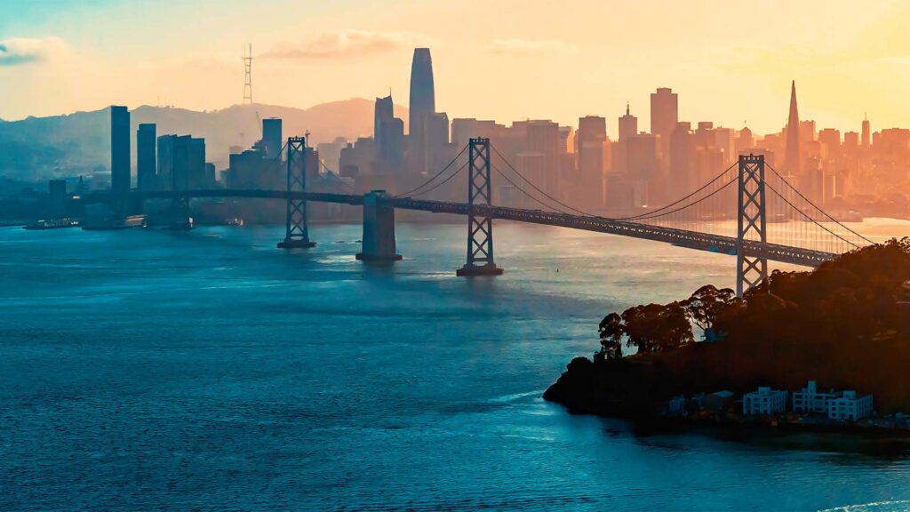 San Francisco skyline representing Life West's campus in the SF Bay Area