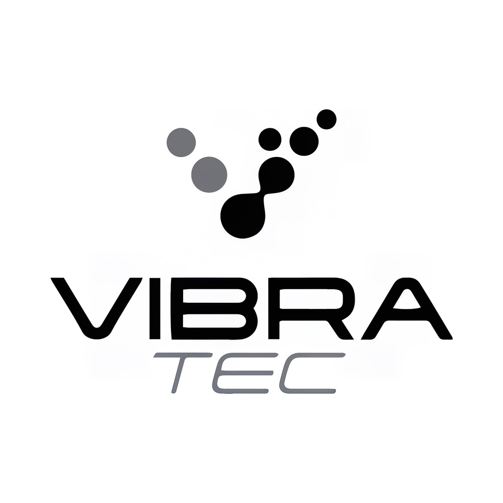 VIBRA TEC logo: bold black 'VIBRA' with gray 'TEC' and a cluster of circular dots above the text.